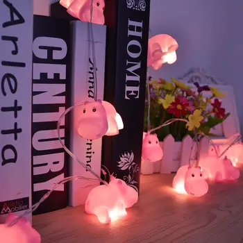 1.8 M 10 LED Pink Hipo String Svetlá na batériový Dieťa LED Rozprávky Fantastické Svetlá Dovolenku Svetlo Stene Okno Dekoratívny Stromček