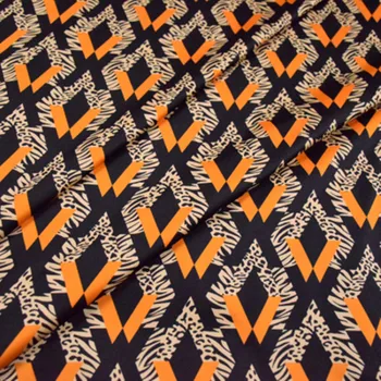 Pol Metra Vysoký Stupeň Módne Geometrické Leopard Šifón Textílie Pre Košeľu ženy Stredného veku Odev Šitie Tkaniva T1572