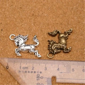Trendy Tibetského Striebra Plátovaného Kôň Pegasus Charms Prívesky na Náramok, Náhrdelník Šperky, Doplnky, Takže Hobby Ručné Remeslá