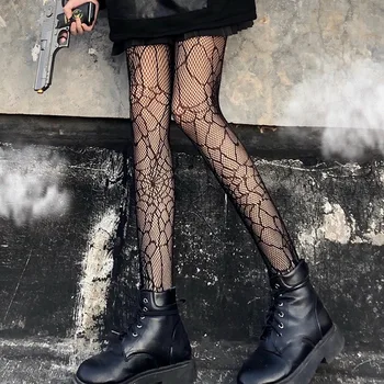 Lolita Magické Dievča Sieťované Pančuchy 2021 Gotický Čierne Biele Pančuchy Japonský Duté Priedušná Sexy Ženy Pantyhose G Pančuchové Nohavice