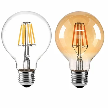 E27 Bombilla G80 Retro Edison 4W LED Žiarovka 6W 8W LED Lampy Žiarovky Svetlo 110V 220V Teplá biela Vintage Sklo Lampa Pre vnútorné