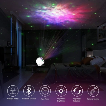 VCHIP XK3 Galaxy Projektor hviezdne svetlo Laserový Projektor Farebné Vianočné Projektor Nočné Svetlo Hudba Bluetooth Deti Spálne