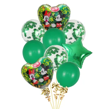9Pcs Mickey Mouse Fóliové Balóniky Minnie 1. Narodeniny, Party Dekorácie Deti Ballon Baby Sprcha Konfety Latex Loptu Hračka Dodávky