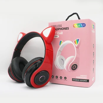 Caridite B36 Mačka Ucho Bezdrôtový Bluetooth Headset S Mikrofónom, Skladacia Roztomilý Headset, Najlepší Darček Pre Deti A Priateľov