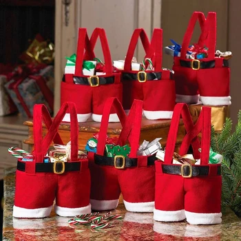 Vianočné Santa Nohavice Darčeková Taška Vianočné Navidad Dekorácie, Darčeky Tvorivé Candy Bag Darčeková Taška Nový Rok 2022