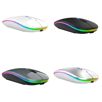 2.4 G Wireless Mouse RGB Bluetooth-Prispôsobenie Tichý Notebook Hernej Myši Hráč Počítač LED Podsvietený Myší Dobíjacia Myš