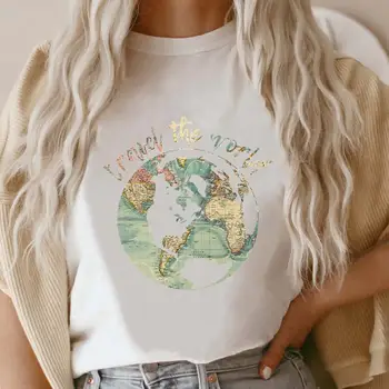 Ženy, Krátky Rukáv, Akvarel Trend Nových 90. rokov Tee Fashion Tričko Žena Cartoon T-shirt Grafické Tlače Top 2021 Dámske Oblečenie