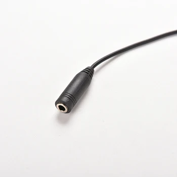 Nový 2,5 mm Pravý Uhol Samec Konektor pre 3,5 mm Jack Samica Stereo AUX Audio TRS Zásuvky DC Napájací Adaptér Converter Kábel 15.5 CM Dĺžka