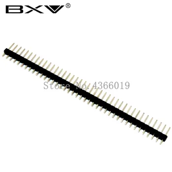 10pcs 40 Pin 1x40 jednoradové Muž 2.54 Nerozbitné Pin Hlavičky Konektor Strip Black