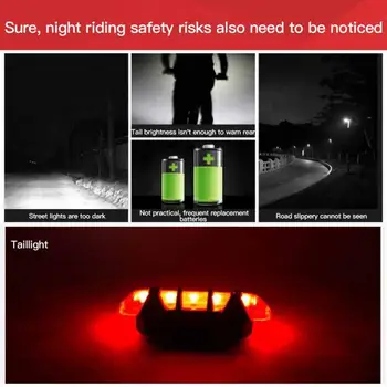 Cyklistické Svetlo, Zadný Svetlomet na Čítanie Blesk A Svetlo na Bicykel USB LED Nabíjateľná Bicyklov Svetla Nastavenie Horských Cyklus Predné
