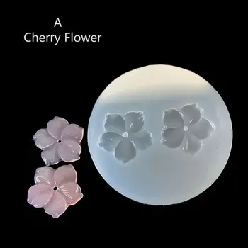 10 Štýlov 3D Kvet Silikónové Formy Živice Camellia Pivónia Daisy Lotosový Kvet Prívesok Jewlery Výrobu Nástrojov Epoxidové Živice Formy
