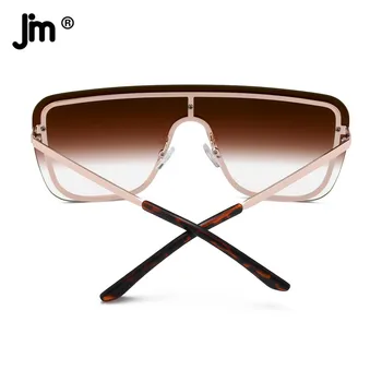 JM Módne Ženy Muži Nadrozmerné Okuliare Značky Dizajnér Vintage Štít slnečné Okuliare UV400