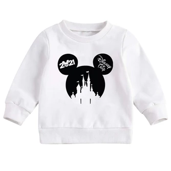 2021 Mickey Mouse Disney Deti Hoodies Zime Radi, Estetické Streetwear Unisex Pulóver Bežné Krásne Dieťa, Dievča, Chlapec, Mikina