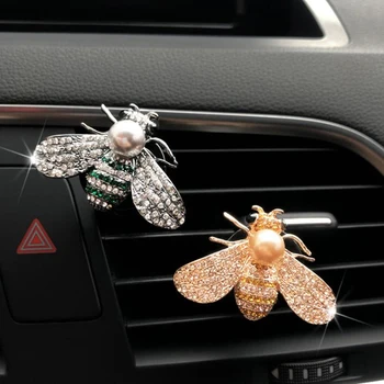 Móda Angel & Bee Auto Príslušenstvo odvzdušňovací klip Drahokamu Diamond Parfum klip odvzdušňovací klip osviežovač Vzduchu príslušenstvo