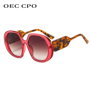 OEC CPO Fashion Square slnečné Okuliare Ženy Značky Dizajnér Nadmerné Slnečné Okuliare Žena Vintage Dámy Punk Okuliare Odtiene UV400