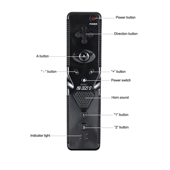 Pre Nintend Wii U 2 V 1 Sada Bezdrôtového Pripojenia Bluetooth Ovládač Diaľkový Ovládač S Motion Plus Tlačítkový Ovládač Pre Wii Nunchuck