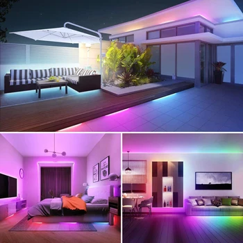 Led Pás Svetla Farebný Sen WS2812B Drcoration Obývacia Izba Bluetooth dc svetlo LED Na Vianočný Večierok Flexibilné Dúhová Lampa RGBIC