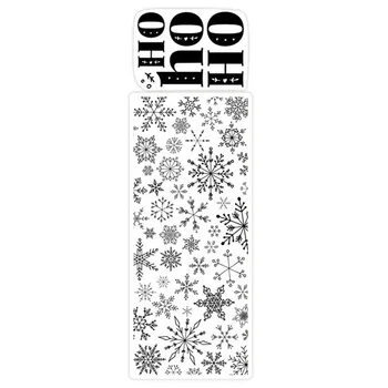 Tenká Snowflake Transparentné, Jasné Známky 2021 Nové Ho ho HO Pečiatky pre DIY Scrapbooking Papier Remesiel Karty, Takže