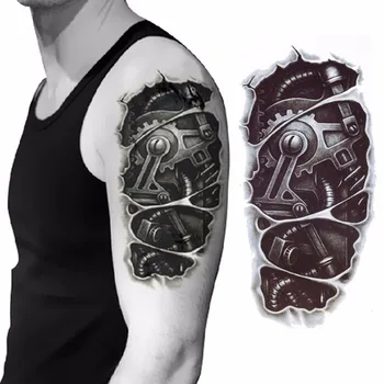 Muži 3D Veľké Dočasné Tetovanie Nepremokavé Tetovanie Rukávy Pre Mužov Konverzie Tetovanie Prevoditeľné Falošné Tetovanie Flash Nálepky