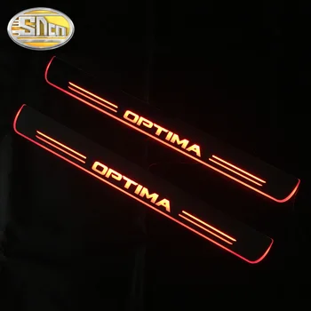 SNCN Auto LED Dvere, Parapetné Pre Kia Optima K5 2011 - 2018 2019 Ultra-tenké Akryl Dynamické LED Vitajte Svetlo Šúchať Doska Pedál