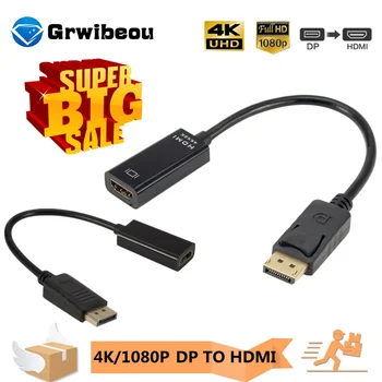 4K DP na kompatibilný s HDMI kábel Kábel Adaptéra Mužov a Žien Pre HP/DELL Laptop PC Display Port, HDMI 1080P-kompatibilný Kábel Konvertor