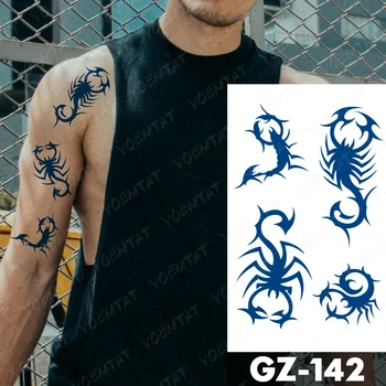 Šťava Trvalé Vodotesné Dočasné Tetovanie Nálepky Scorpion Dragon Tiger, Vlk Totem Flash Tetovanie Muž Atrament Body Art Falošné Tatto
