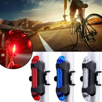 LED Požičovňa Ľahké Nepremokavé USB Nabíjateľné Horský Bicykel Zadné Svetlo Noci, jazda na Bicykli Bezpečnostné Varovanie zadné svetlo na Bicykel Príslušenstvo