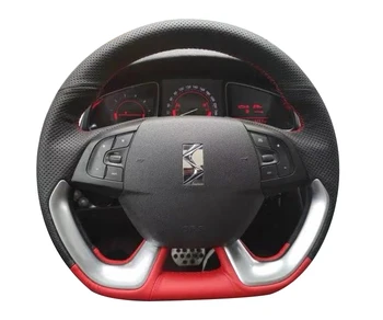 DIY Kože, ručne šité volant, kryt semiš na Citroen Picasso C5, C-Quatre C4LC2 DS5 DS6 C3-XR Špeciálne interiéru vozidla