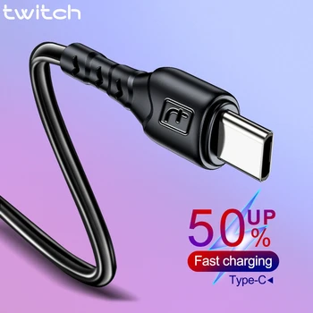 USB Typu C Kábel Pre Samsung S10 Huawei P30 Pro Rýchle Nabitie Typ-C Mobilný Telefón Nabíjanie Drôt USB C Kábel Pre Samsung S9 S8 Plus