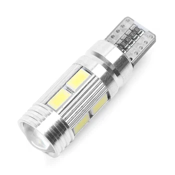 Osvetlenie Žiarovky 10 čipov SMD 5630 LED 6000K-Biele Svetlo Žiarovka Univerzálny pre Autá, RV, Lode 194 T10 W5W