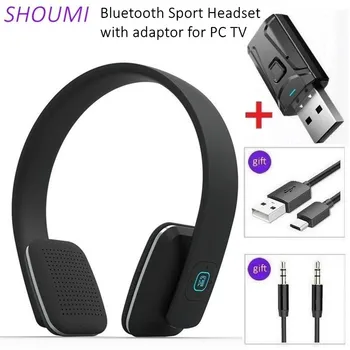 Shoumi Bezdrôtové Slúchadlá Stereo Potlačením Hluku Bluetooth Headset Šport Prilba s Mic USB Adaptér pre Xiao Huawei Telefón, TV