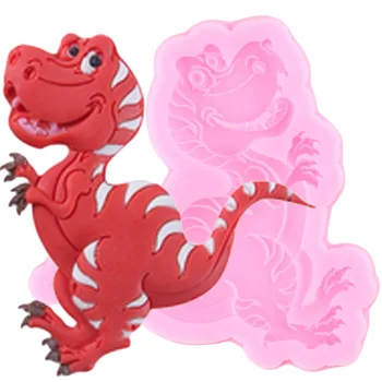 3D animovaný Dinosaura Silikónové Formy DIY strana Zvieratá Cupcake Fondant Cake Zdobenie Nástroje Cookies Pečenie Sladkostí, Čokolády a Plesní