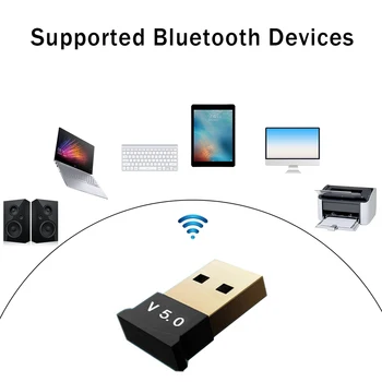 USB Bluetooth-kompatibilné 5.0 Adaptér Vysielač, Prijímač Audio Bluetooth Dongle Bezdrôtový USB Adaptér pre Počítač PC, Notebook c