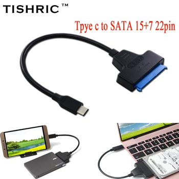 TISHRIC Kábel, Adaptér Typ-C SATA 15+7 22pin Pevný Disk Converter Konektor Káble Pre Macbook Na 2.5