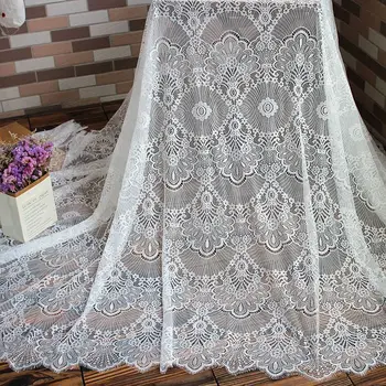 Vynikajúci full-dĺžka mihalnice čipky textílie DIY svadobné šaty textílie, doplnky