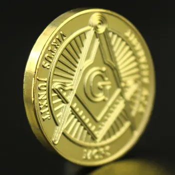 Slobodný Murár Zberateľskú Pozlátené Suvenír Mince Virtus Junxit Mors Non Separabit Freemason Pamätné Mince