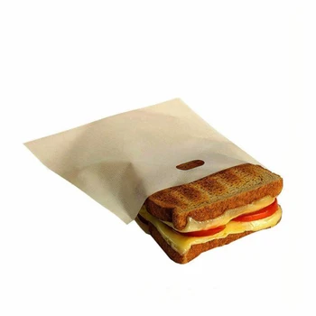 10 ks/set Opakovane Hriankovač Taška Non Stick Chlieb Taška Sandwich Tašky Laminát Toast Mikrovlnný Ohrev Pečiva Nástroje