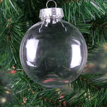 1PC Vianočné Kader Dekorácie Lopta Priehľadný Plast Jasné Čačky Ornament Darček Prítomné Políčko Dekorácie