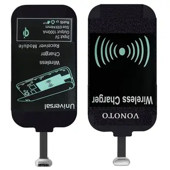 Najnovšie Micro USB Typ-C Univerzálny Rýchly Bezdrôtovú Nabíjačku Adaptér Qi Prijímač Pre Bezdrôtové Nabíjanie iPhone Samsung Android