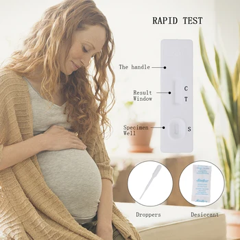 10pcs Ženy HCG Začiatku Tehotenstva Testovacie Prúžky Tehotenský Test Kit Moču Presnosť Merania Súkromné Domácnosti