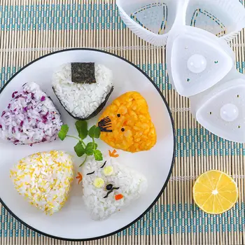 Japonské Ryžové Gule Maker Plesne Trojuholník Sushi Formy Baby Deti Bento Box Kuchyňa Pečenie Nástroj Sushi Ryže Loptu, Takže Plesne
