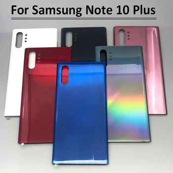 Nový Zadný Kryt Batérie Sklo Na Samsung Galaxy Note 10 Note10 Plus kryt Batérie Bývanie Batérie Zadný Kryt NÁLEPKY, Lepiace