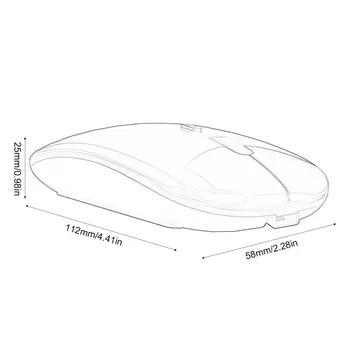 Najnovšie Bezdrôtovú Myš Ultra-tenké Energeticky úsporné Matt Odolná Myš Nabíja+2.4 G+bezdrôtový+Osvetlenie, Tiché Notebook Rýchle Dodanie