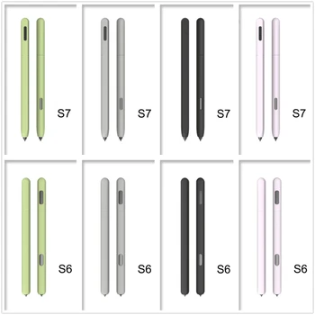 Jednoduché obchodné peračník Pre Samsung Galaxy Tab S6 S7 S-Pen Kryt Roztomilý Kreslený Tablet Silikónové puzdro na Ceruzku