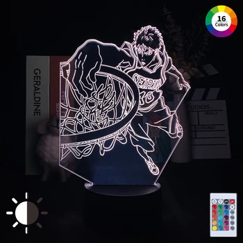 Akrylových 3d anime lampa anime basketbal Kuroko nightlights lampy, osvetlenie pre spálne cartoon svetlo domova lampa darček