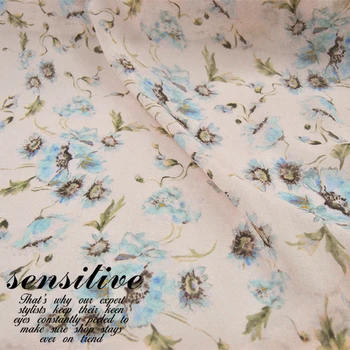 Hodváb Georgette Šifón Šaty Textílie 12 momme Jednoduché, Elegantné Kvet Tenké Bránice Tričko DIY Šitie