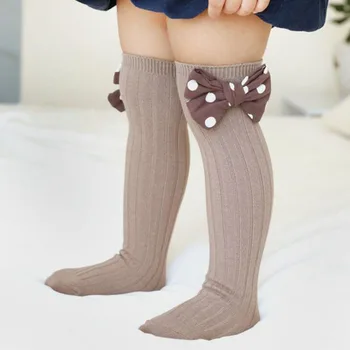 1-8Y Zimné Jeseň Dieťa Kolená Vysoké Ponožky Baby Dievčatá Dojčiat, Batoliat Mäkké Bavlnené Detské Ponožky, detské Dlhé Ponožky