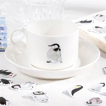 45pcs/pack Kawaii Penguin Nálepky Cartoon Zvieratá DIY Estetické, Dekoratívne Samolepky Ablum Denník Papier, Nálepky na kancelárske potreby