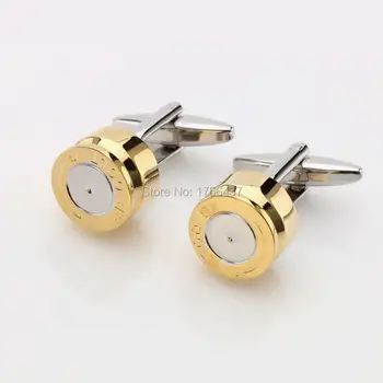 Lepton Bullet manžetové gombíky pre Pánske Zlatá Farba Bullet Dizajn manžetové Mužov, Svadobné Nevesty Tričko Putá Cufflink Relojes gemelos