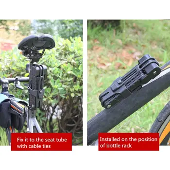 Skladacie Bicykle Uzamknúť BICYKEL Cestný Bicykel Proti krádeži Ocele Lock Anti-hydraulické Nožnice